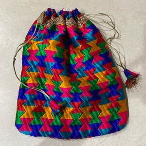 Multicolor Drawstring Bag